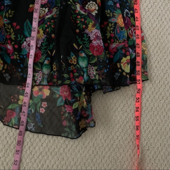 NEW $608 Tadashi Shoji Sunniva Cold Shoulder Chiffon Gown‎ [SZ 00 ] - Picture 13 of 14